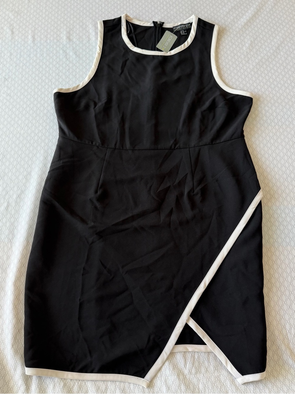 Forever 21 Black Dress with White Trim